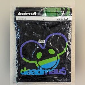 VTG 2000 Y2K Bioworld Deadmau5 Cinch Bag 17.5" x 13.5". New in package